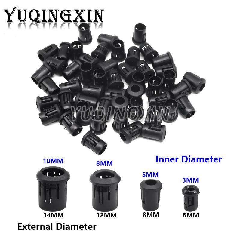 10pcs Black Plastic Lamp Bases 3mm 5mm 8mm 10mm LED Holder Black Clip Bezel Socket Mount DIY Light E