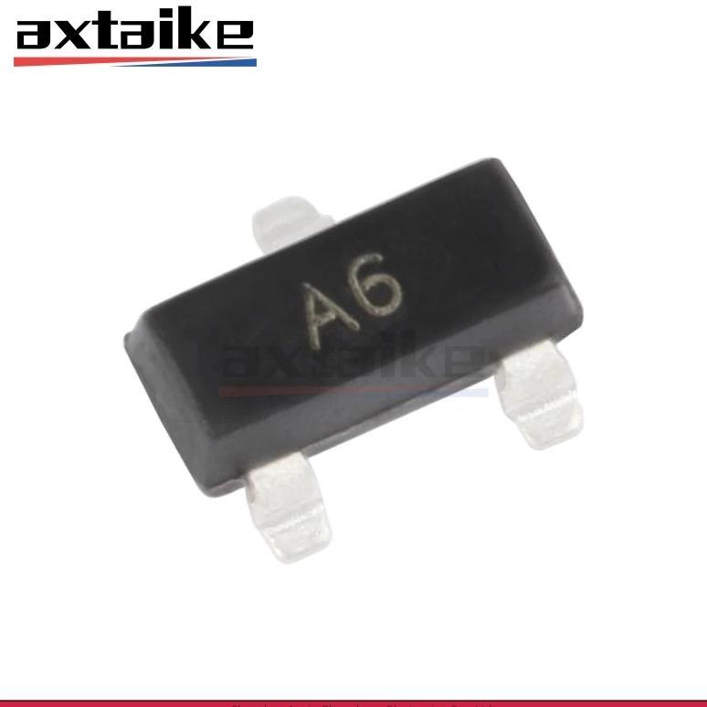 100PCS BAS16 A6 A6W SOT-23 100V 200mA SMD BAS16LT1G BAS16,215 Switching Diode Transistors