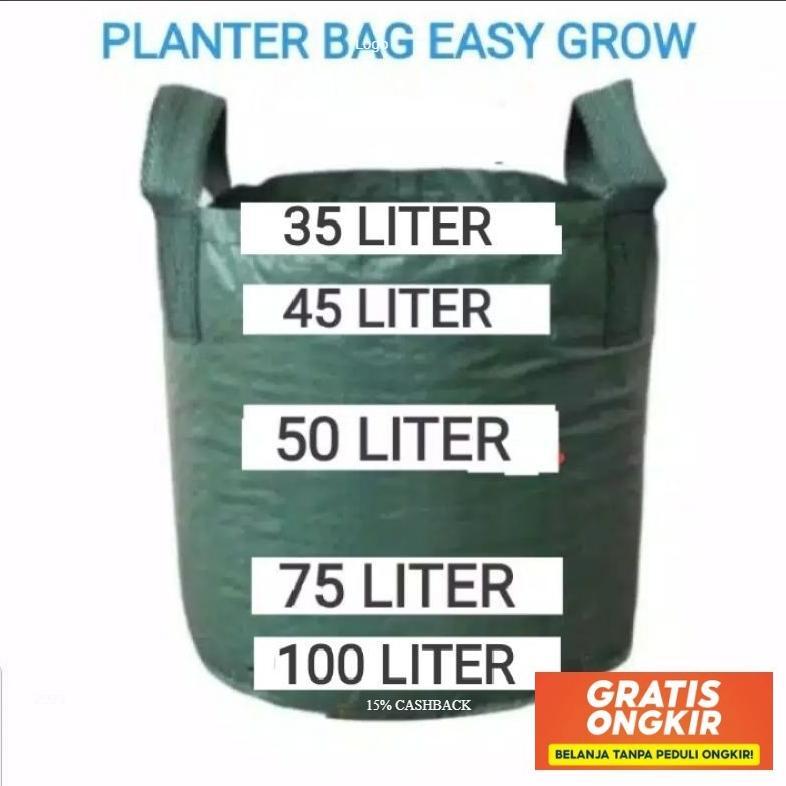 Planter Bag 35 / 45 / 50 / 75 Dan 100 Liter ( Merk Easy Grow ) Terlaris