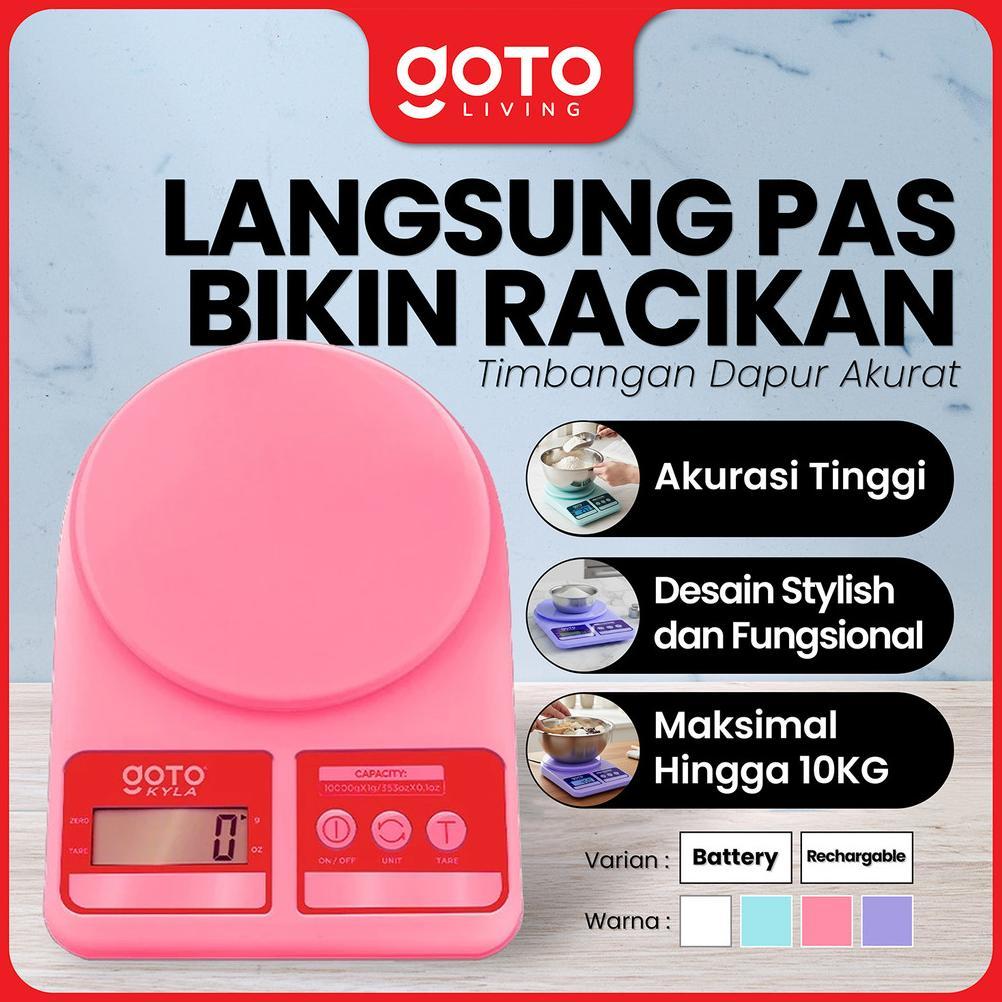 Sale (Special Offer) Goto Kyla Timbangan Digital Dapur LED Bumbu Kue Rechargeable