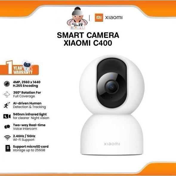 Xiaomi MI C400 IPCam Wifi 4MP 2.5K IP Camera Wireless Kamera CCTV 360
