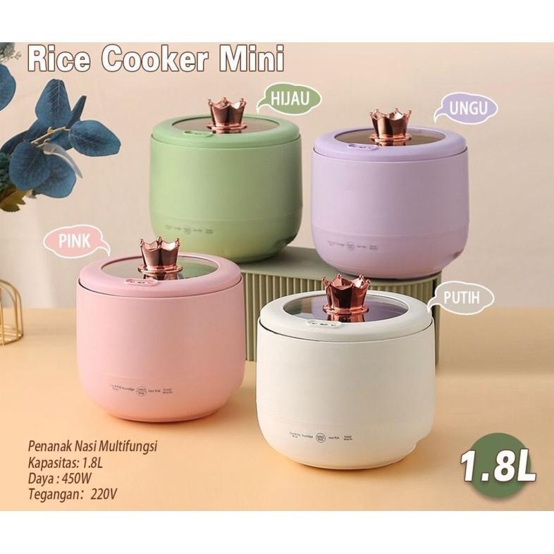 pengiriman cepat Vishal Rice Cooker Mini 1.6L Portable Panci Elektrik Multifungsi Kecil
