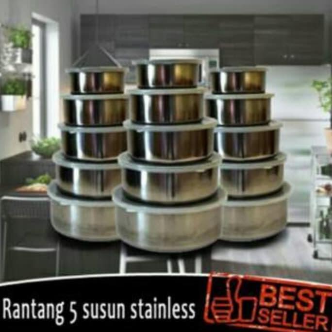 HOT Rantang Susun 5 Stainless Steel / Fresh Box Stainless