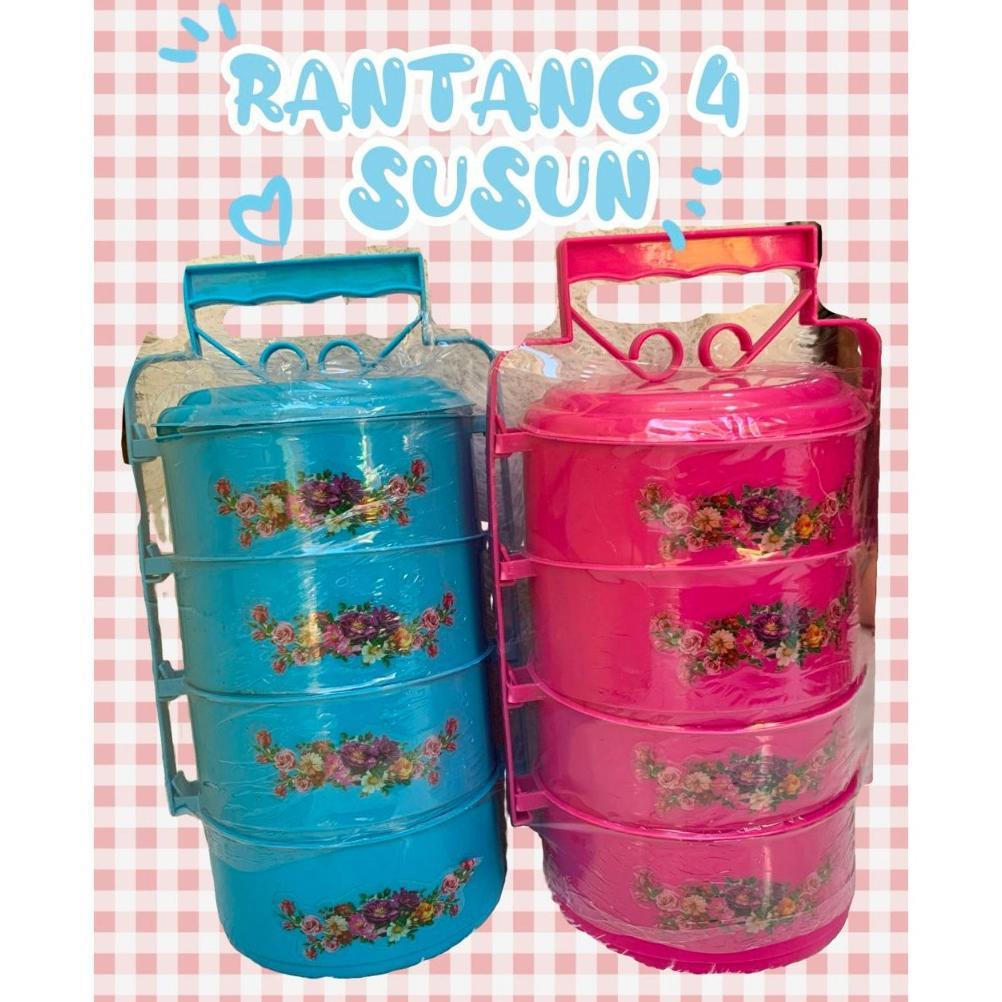 Hot Rantang Nasi Rantang Lauk Rantang Bunga Rantang Susun Rantang Plastik 4 Susun