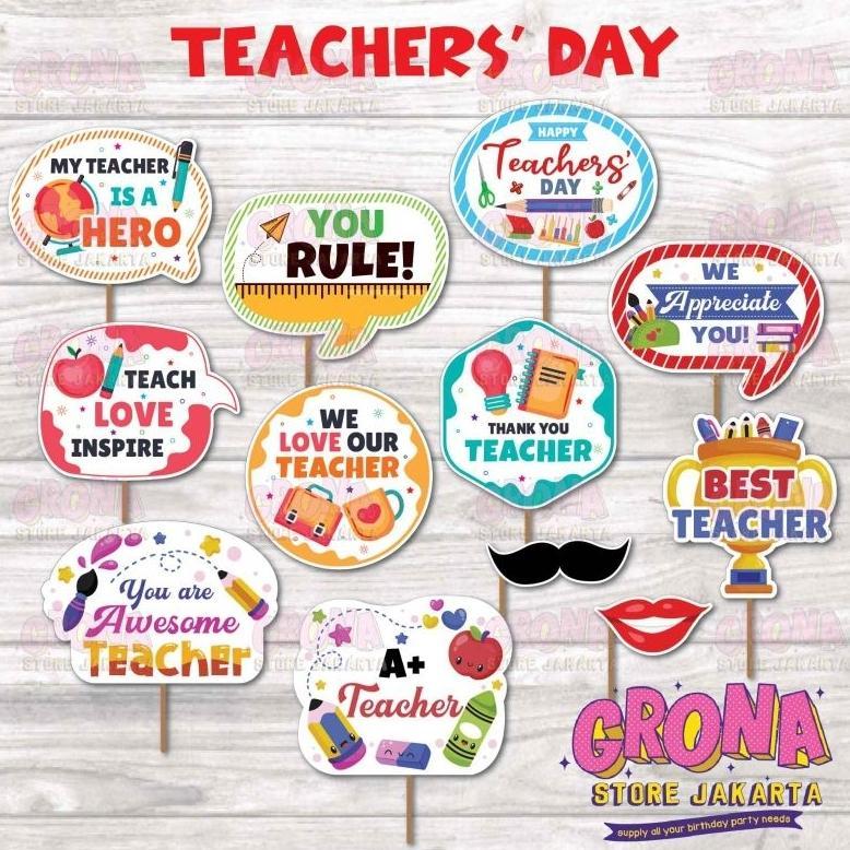 ACC Photobooth Teacher Day / Aksesoris Foto Hari guru/ Photo Props Hari Guru