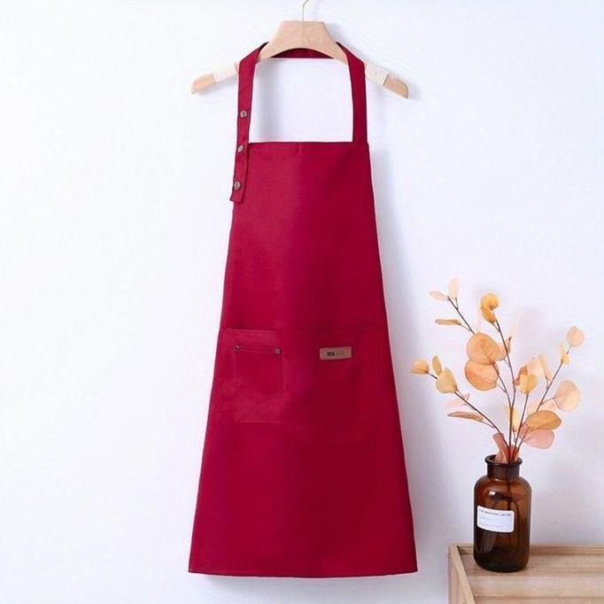 HOT DEALS Apron Masak Dapur Tahan Air Korea Style Celemek Barista Bartender Waiter Pelayan Cafe Barb