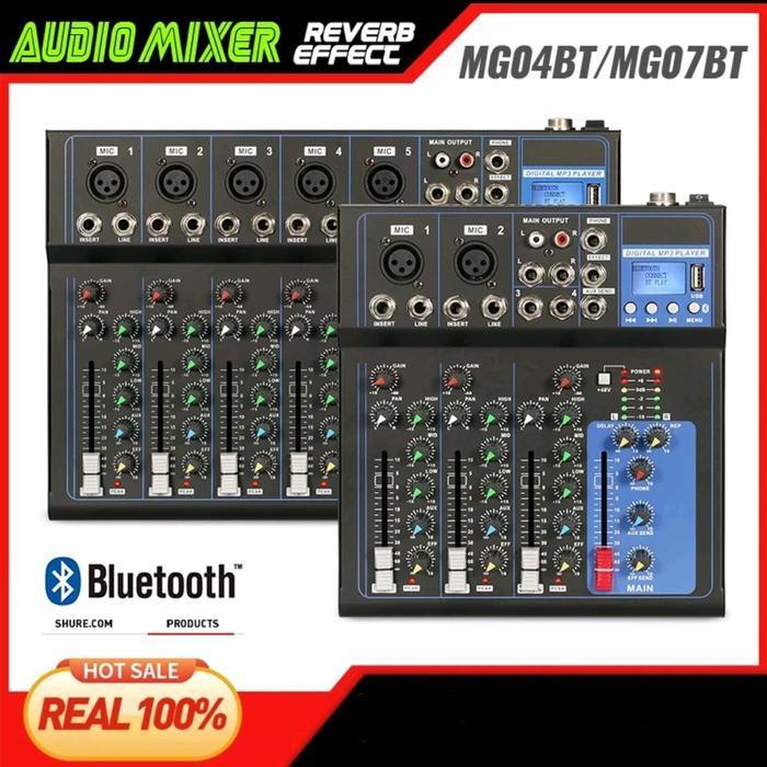 MIXER AUDIO PROFESIONAL MG04BT MG07BT 4/7 Channel Mixer Audio