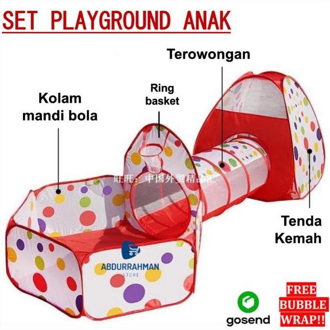 Mainan Tenda Kemah Kemahan Kolam Mandi Bola Playground Anak Anak PEM