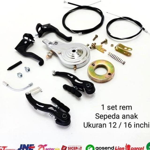 1 Set Rem Sepeda Anak 12 16 Inchi Handle Tali Tromol V Brake