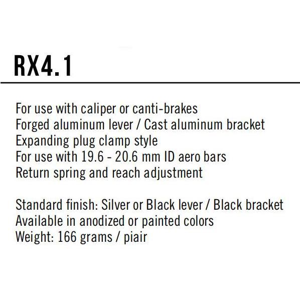 Brake Lever Tanduk Tektro Rx4.1 Handle Rem Bullhorn Sepeda Triathlon Fixie Cansucc Tt Stang Chrome B