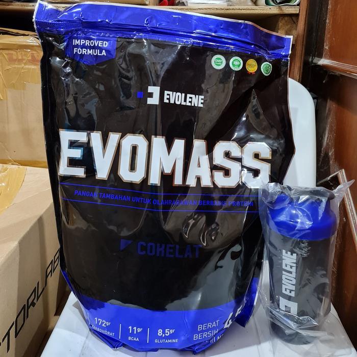 EVO MASS 10 LBS BPOM HALAL SUSU PROTEIN GAINER EVOMASS MAS EVOLENE LB