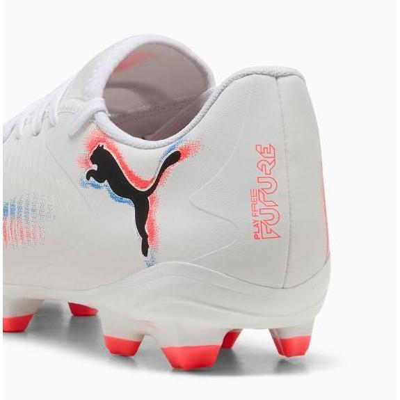 Sepatu Bola Futsal Unisex Puma Future 8 Play Fg/Ag Stud Warna Puma White-Puma Black-Glowing Red - 10