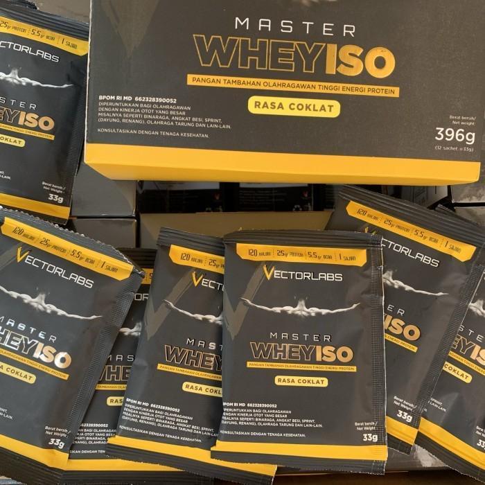 Master whey iso 12 sachet vectorlabs aim food suplemen fitness bpom