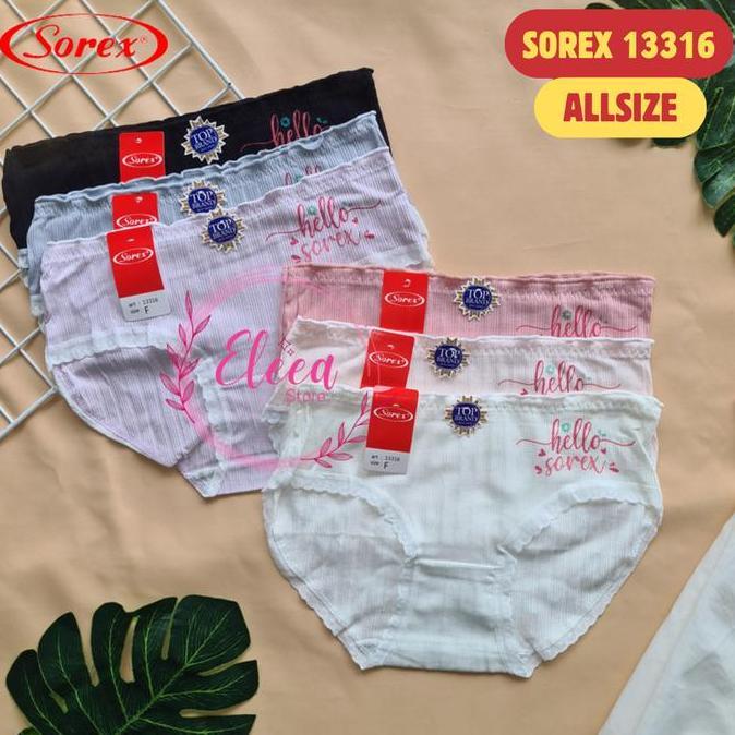 12pcs Celana Dalam Cd Anak Remaja Perempuan Sorex 13316 SuperSoft Lusinan - ELE0548