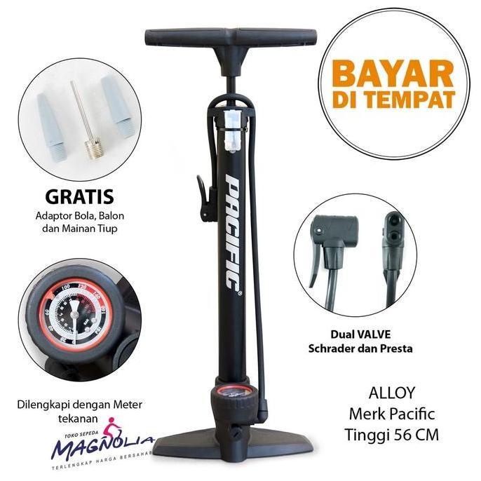 Promo Pompa Angin Ban Motor dan Sepeda Alloy Merk Pacific COD