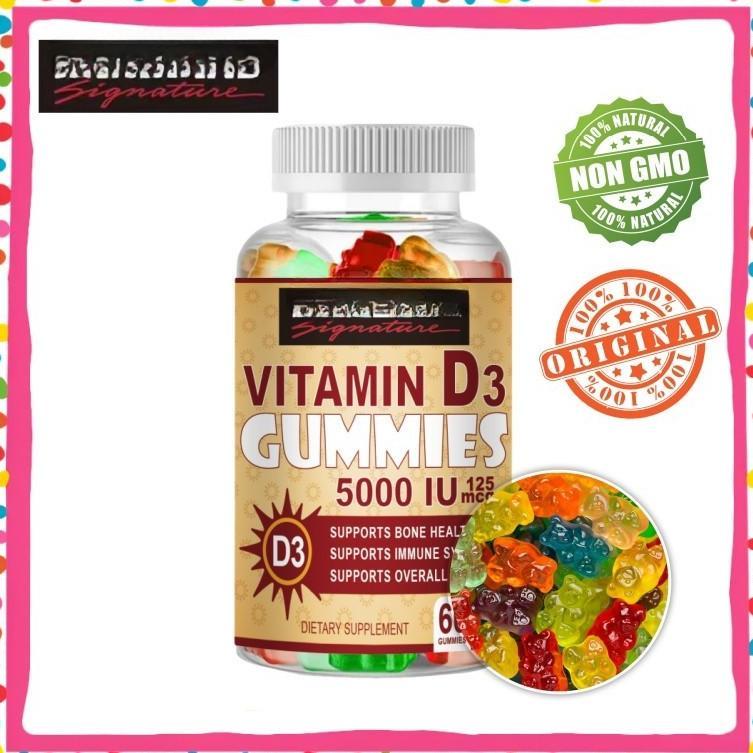 Ready KIRKLAND Vitamin D3 5000 IU 125mcg Gummies 60pcs - Support Immune Support, Strong Bone HealthG