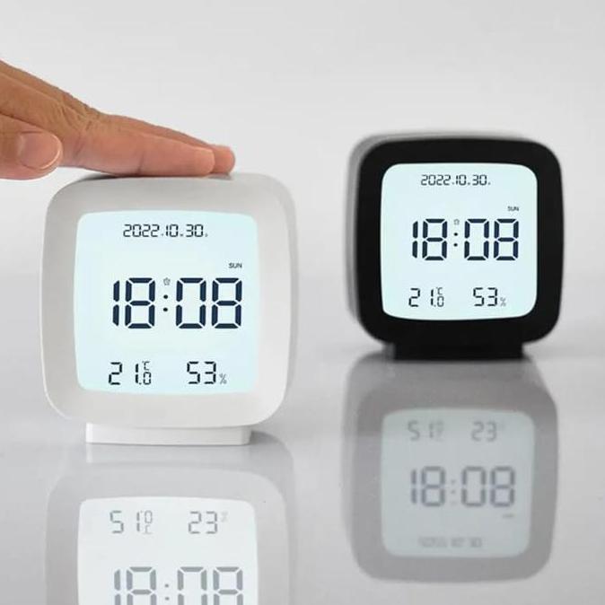 JD-2286 Jam Meja Digital Fitur Kalender Suhu Kelembapan Ruang Jam Meja Alarm Snooze Design Mewah dan