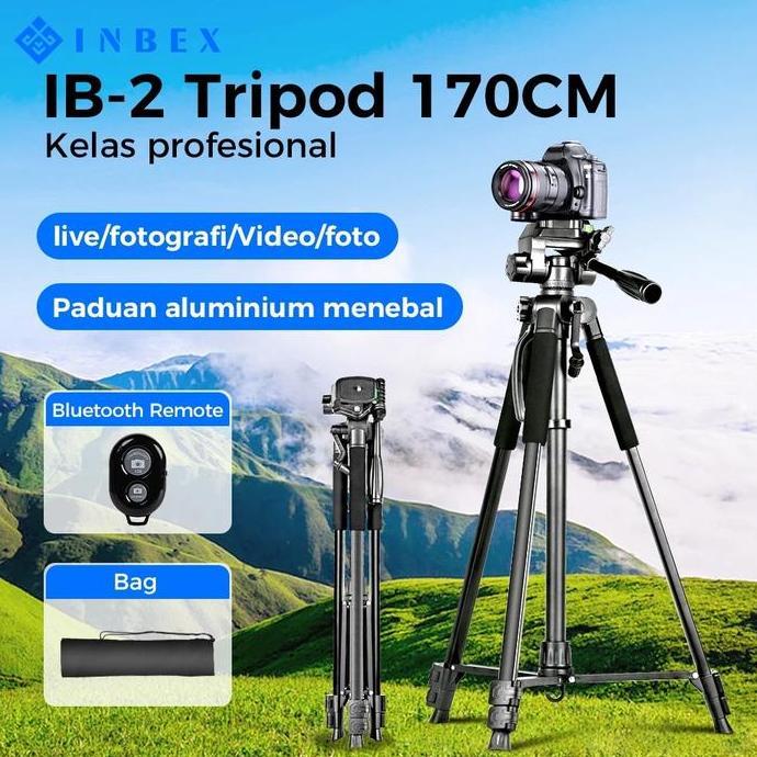 24 SHIPPING & COD INBEX 170CM TRIPOD KONTEN CREATOR KAMERA HP BLUETOOTH REMOTE TRIPOT HANDPHONE HOLD