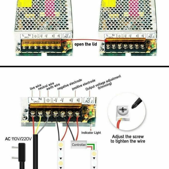 Switching Power Supply 5V 12V 24V 5A 6A 8A 10A 12A 20A Smps Psu Jaring Original Dan Terpercaya