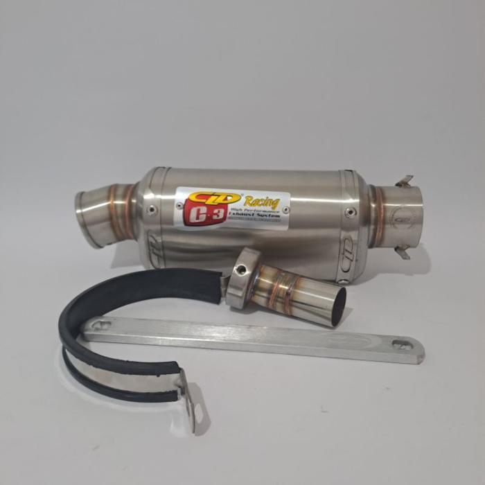 Silincer Original Cld Type C3 Bulat C3 Oval Inlet 50 Bracket Knalpot Original Dan Terpercaya