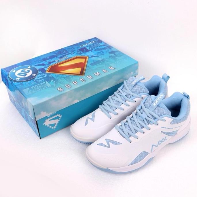 Sepatu Badminton MAXX Superman  MLBS02 White Sky Blue