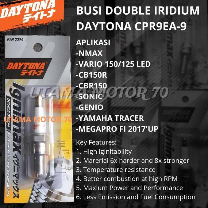 Promo Busi Daytona Double Iridium CPR9EA-9 Diskon