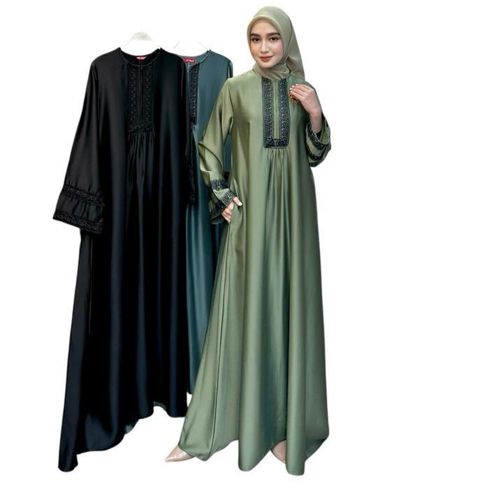 (Terbaru) Nona Sekar Dress Abaya Gamis Cantik Dan Kekinian Gies Butik Formal Muslim Nyaman Panjang S