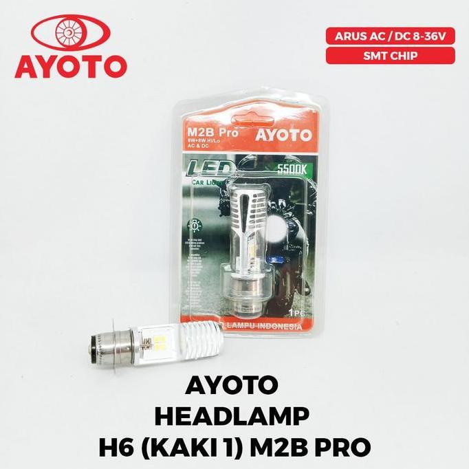 Promo LAMPU DEPAN (HEADLAMP) AYOTO H6 LED M2B PRO UNTUK MACTIC / BEBEK Diskon