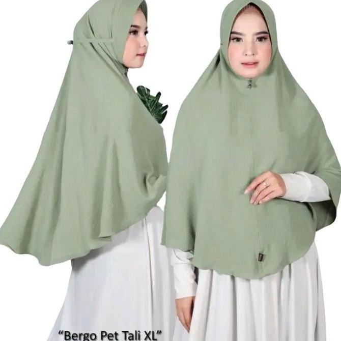 Bomransit_1 - Hijab Bergo Pet Crinkle XL Mahala Hijab - Desain Modis Ukuran Besar - Muslim