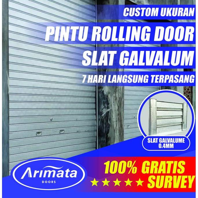 Rolling Door Galvalum Penutup Pintu Toko Natural Promo