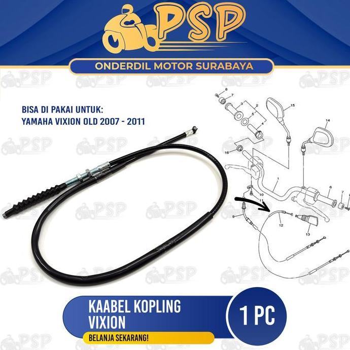 Promo Kabel Kopling Vixion - Cable Cabel Seling Clutch Kupling Kopleng Yamaha Vixion Lama Old Asli F