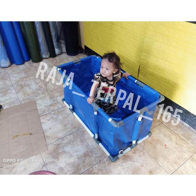 kolam terpal rangka pipa fullset 100x50x50 PVC ORCHID Promo