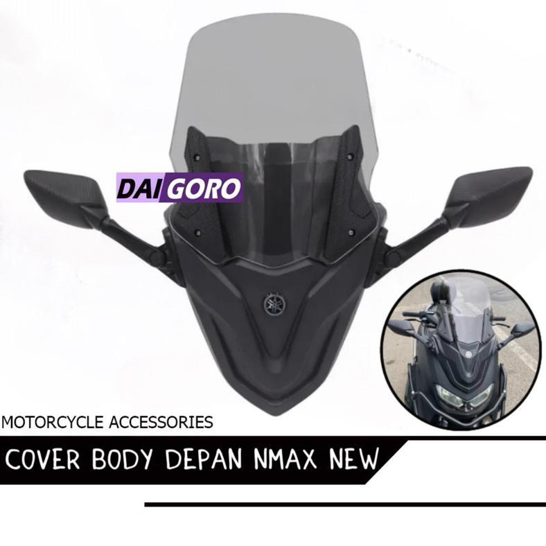 Cover Body Depan Nmax New Set Visor Plus Spion Cover Batok Depan Nmax Carbon Winshield Nmax All 2020