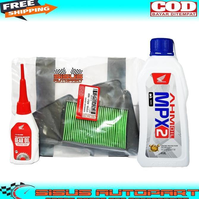 Promo PAKET FILTER UDARA GENIO DAN OLI MPX 2 PLUS OLI GARDAN AHM / FILTER UDARA GENIO PLUS OLI MPX2 
