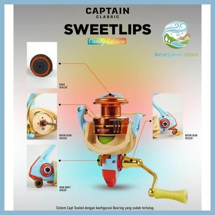 (PANCING) REEL PANCING CAPTAIN SWEETLIPS 1000 - 4000 SW (5+1 BEARING) CANDY EDITION PRIVASI AMAN