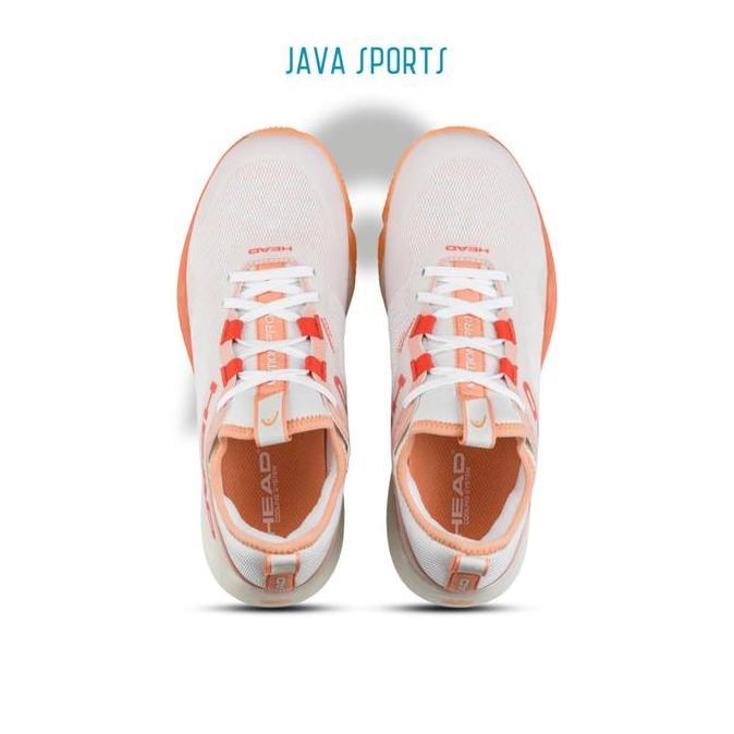 Sepatu Padel Tenis Head Motion Pro | Women | White/ Coral Padel Shoes Terlaris