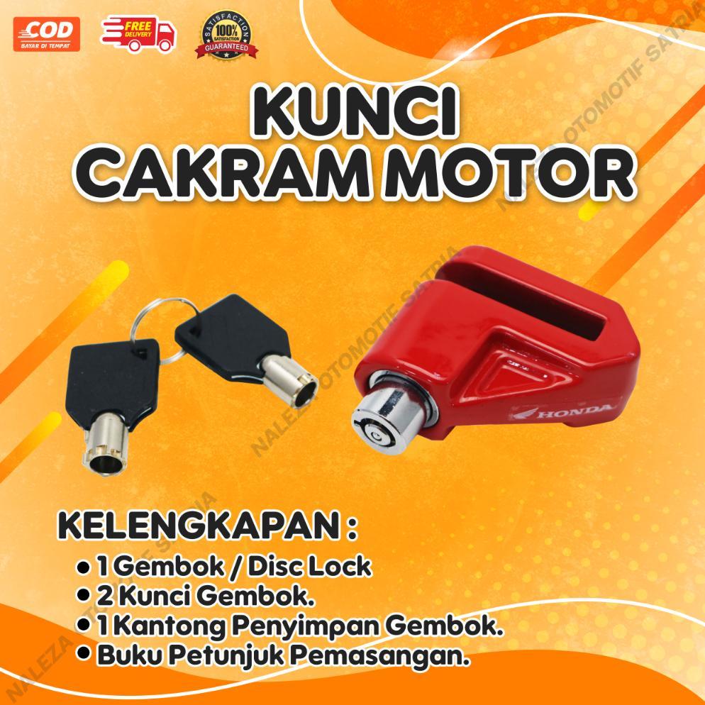 Kunci Gembok Cakram Motor Anti Maling Universal Untuk Semua Jenis Motor - Gembok Cakram Motor Anti M