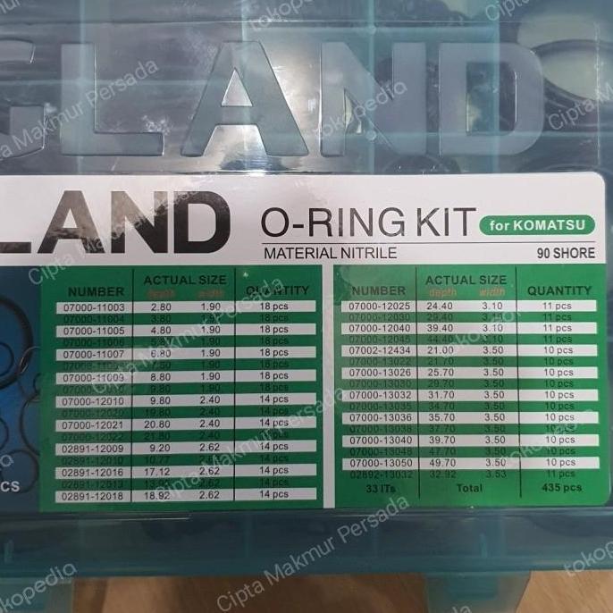 Oring Box Komatsu / Oring Set / Karet Ring Set / Seal Set Motor-Mobil Kode 478