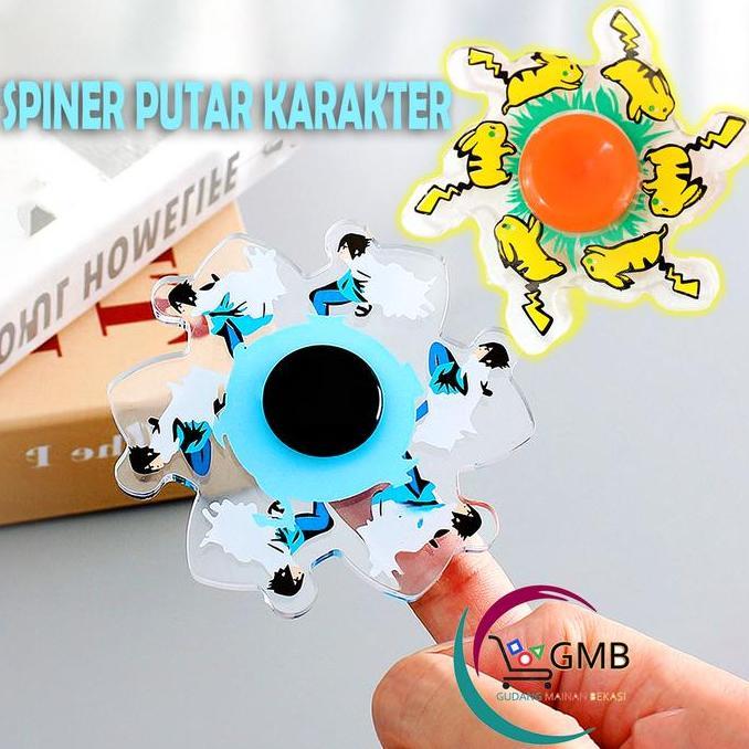 Bomransit_1 - MAINAN ANAK HAND SPINER KARAKTER 3D T15-74 MAINAN FIDGET SPINER PUTAR 3D ANAK LAKI