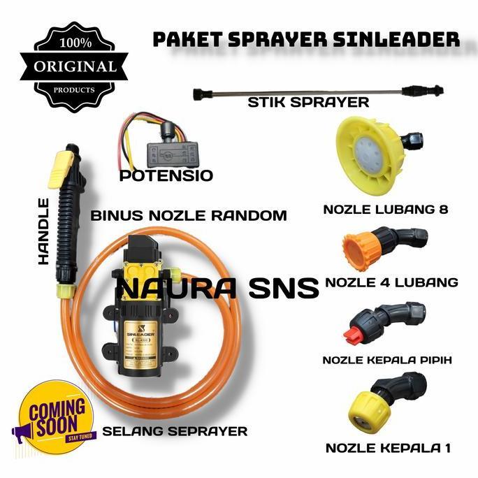 PAKET SPRAYER ELEKTRIK SINLEADER ORIGINAL / NOZZLE / SPRAYER PERTANIAN