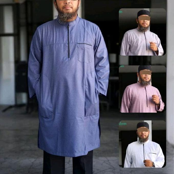 Gamis Madina GMA |Mocca |Abu |Biru |Putih S-XXXL