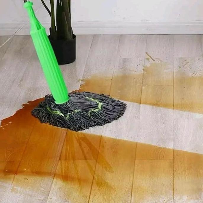 Unik Alat Pel Lantai Pel Putar Peras Otomatis Serat Bambu / Alat Kain Pel Lantai Peras Otomatis Untu