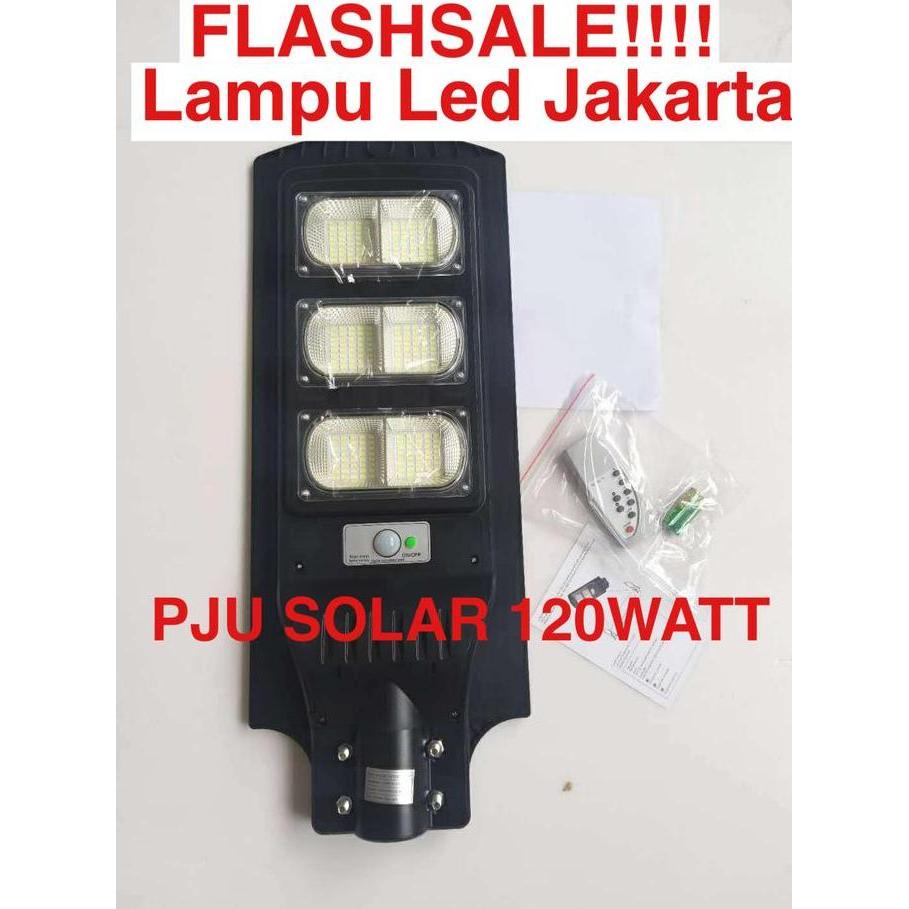 TERMURAH - Lampu PJU solar + remote 120watt. Penerangan jalan umum solar 120watt