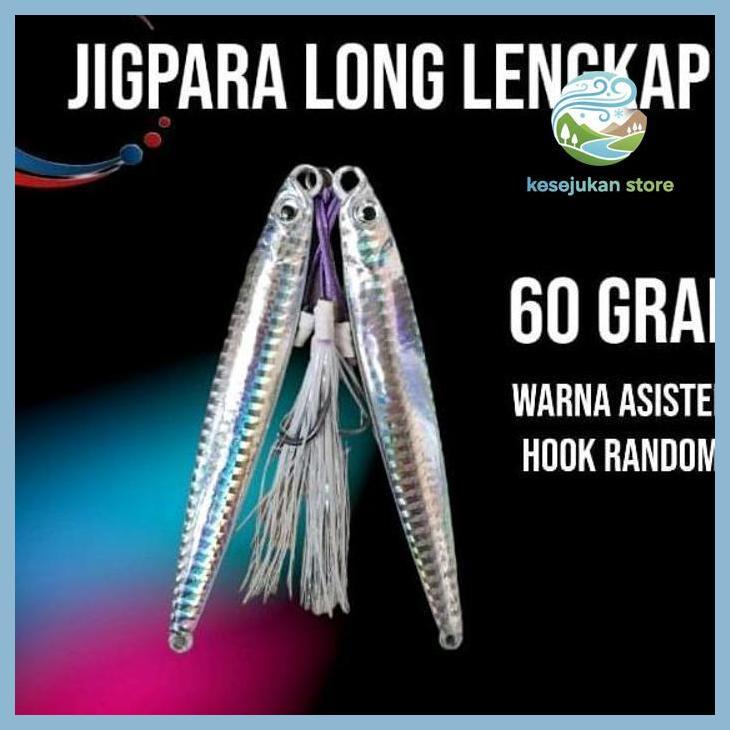 (PANCING) METAL JIG JIGPARA LONG 60 GRAM GID PERUT SPECIAL TENGGIRI SIAP PAKAI PACKING AMAN