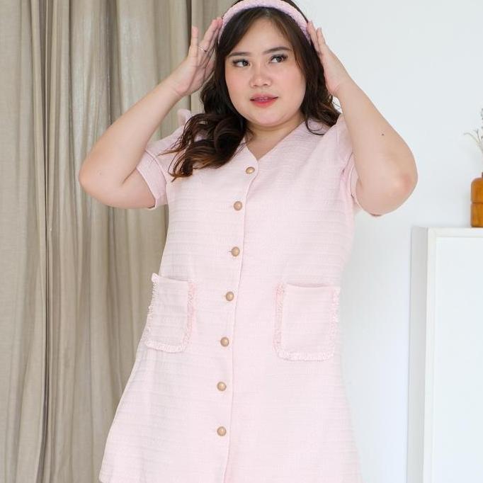 LittleBCloth Jiwon Tweed Dress // Tweed Dress Wanita Bsize