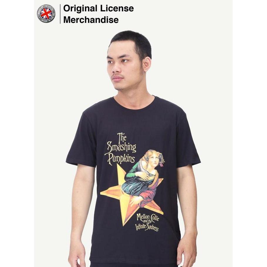 Kaos Baju Metal Band Unisex SMASHING PUMPKINS Ori Mellon Collie Black