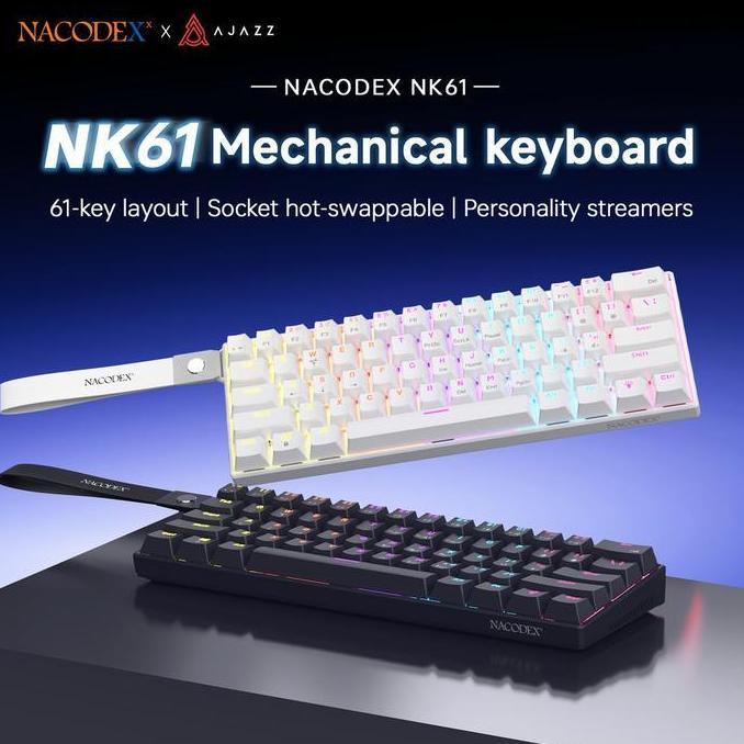 Ajazz X Naex Nk61 / Nk-61 Wired Mechanical Gaming Keyboard Terbatas