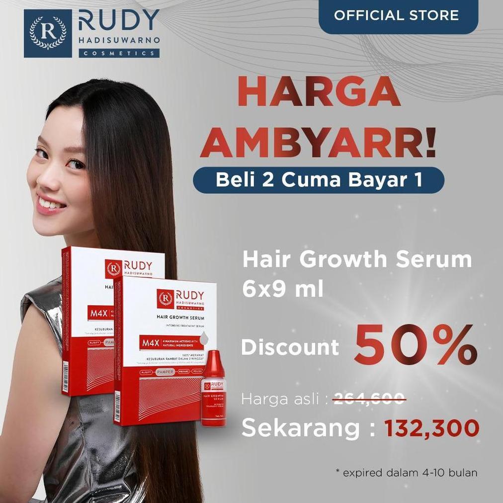 [Near ED] Rudy Hadisuwarno Cosmetics Hair Growth Serum NEW 6x9 ml (WH003) Termurah