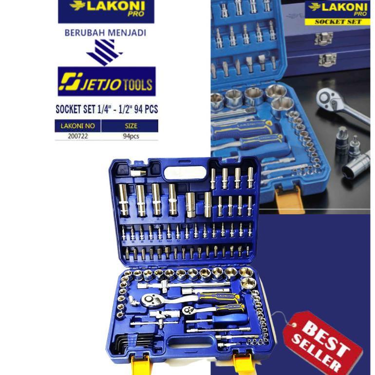 JETJO / LAKONI PRO KUNCI SOK SET KUNCI SHOCK SOCKET SET 94 PCS