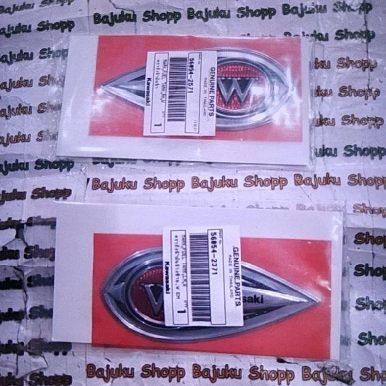 EMBLEM TANGKI MARK EMBLEM TANKI TENGKI KAWASAKI W175 W 175 SILVER ORIGINAL KAWASAKI